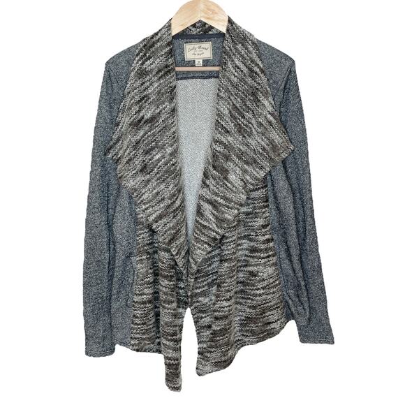 Lucky Brand Sweaters - Lucky Brand Open Waterfall Cardigan Gray
